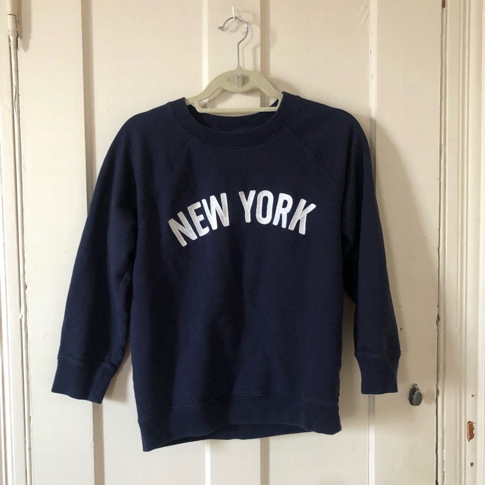J Crew “NEW YORK” Cotton Crew-Neck Sweatshirt